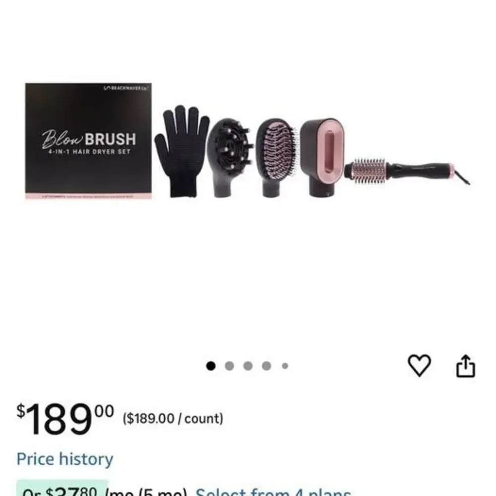 Beachwaver Co 4 In 1 Blow Brush Hair Dryer Rose Gold Edition